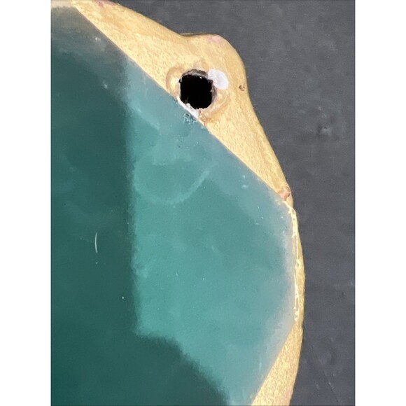 Gold Gilt Ornate Plaster Wall Mirror Rococo Baroque Style Oval Small Vintage - Picture 15 of 16